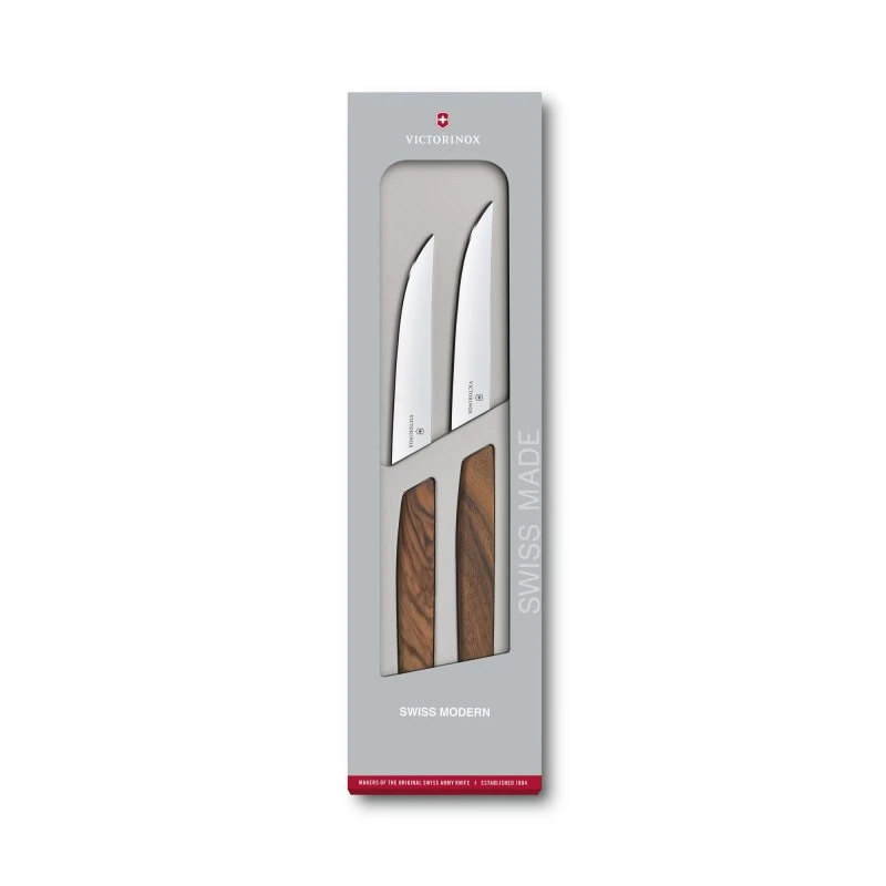 2 Couteaux Steak/table Victorinox Swiss Modern 12cm Noyer 2 2 Couteaux Steak/table Victorinox Swiss Modern 12cm Noyer – Image 2