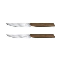 2 Couteaux Steak/table Victorinox Swiss Modern 12cm Noyer