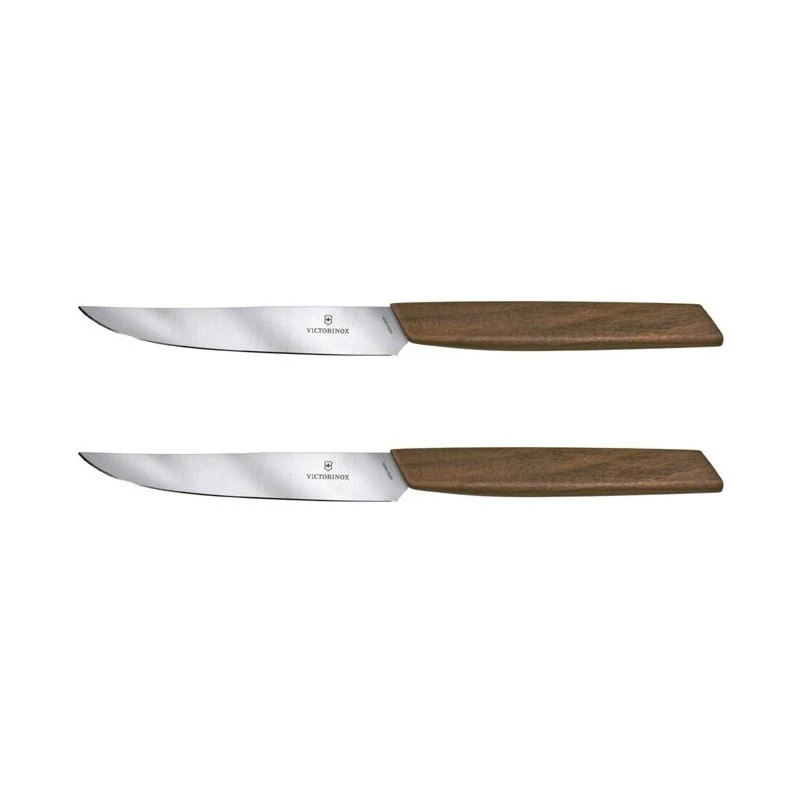 2 Couteaux Steak/table Victorinox Swiss Modern 12cm Noyer 1 2 Couteaux Steak/table Victorinox Swiss Modern 12cm Noyer