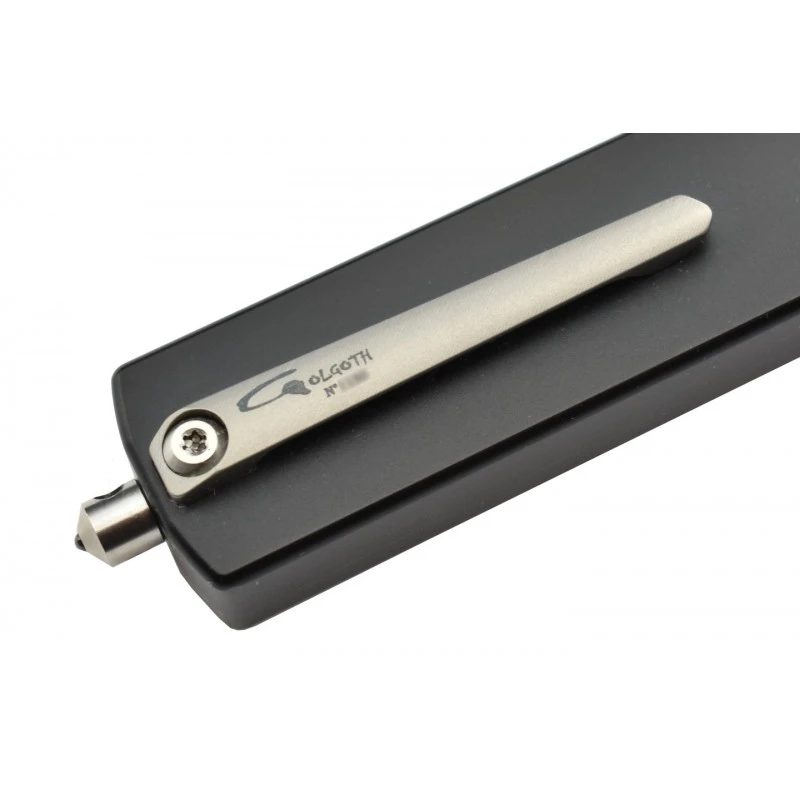 Couteau Automatique OTF Golgoth G12G Glaive D2/alu Noir 4 Couteau Automatique OTF Golgoth G12G Glaive D2/alu Noir – Image 4