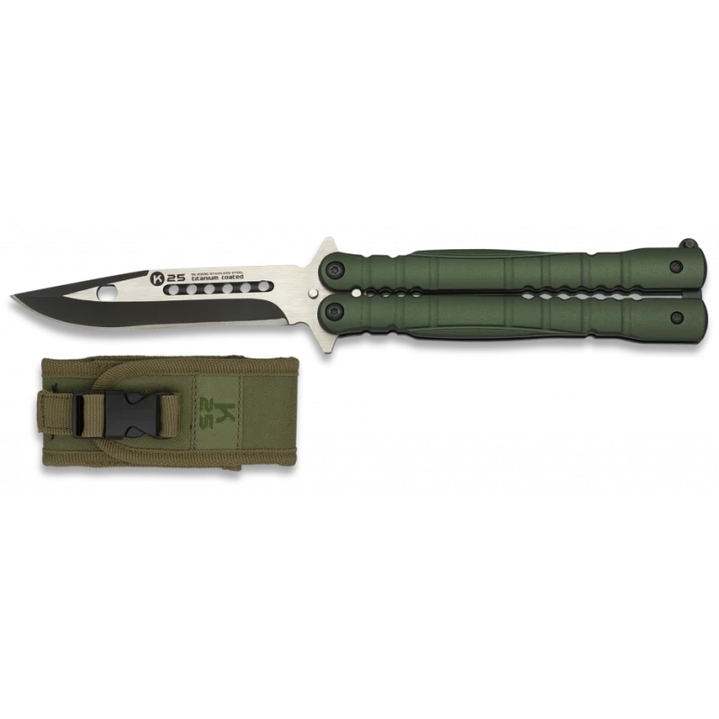 Couteau Papillon K25 Vert Lame 103mm 02130 1 Couteau Papillon K25 Vert Lame 103mm 02130