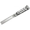 Couteau Papillon Razor Blade Alu Noir Silver