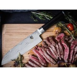 Couteau Santoku Kai 18cm Shun Damas Inox 5 Couteau Santoku Kai 18cm Shun Damas Inox -Cuisine Couteaux Magasin couteau santoku kai 18cm shun damas inox 2