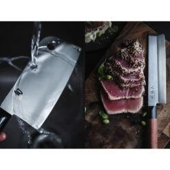 Couteau Santoku Kai Seki Magoroku Redwood 17cm -Cuisine Couteaux Magasin couteau santoku kai seki magoroku redwood 17cm 2