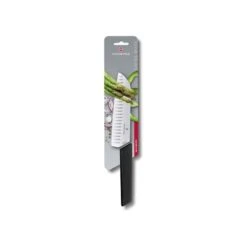 Couteau Santoku Victorinox Swiss Modern Alvéolé 17cm Noir -Cuisine Couteaux Magasin couteau santoku victorinox swiss modern alveole 17cm noir 2