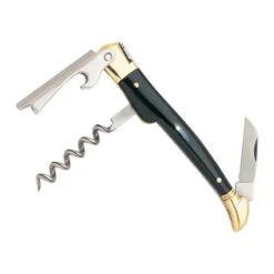 Couteau Sommelier Laguiole G.David 3 Pièces Corne Mitres Laiton